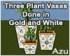 Gold & White Plant Vases
