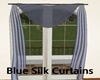 Blue Silk Curtain