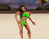 Bea's neon green bikini