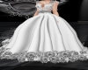 White and gray wedd dres