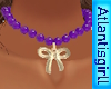 Purple Jade N Gold Bow