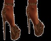 brown flowers heels