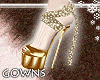 gowns - golden heels