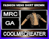 FASHION MENS SHIRT BROWN