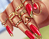 ^F^Nails Red+Rings