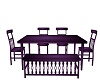Dining Table Purple 6 Ps