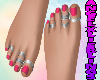 Pink Nails Feet