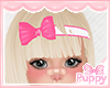 [Pup] Pink Side Bow