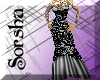 :S: Black Coulter Gown