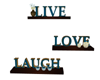 Live Love Laugh shelves