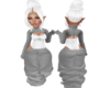 Grey N White Bodysuit