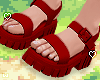 ⁘ cute red sandals