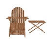 Wooden Chair w/Table