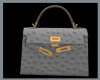 Kelly Ostrich Grey Gray