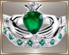 Green Dimd Wedding Ring