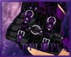 black/purple purse