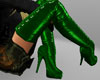 Thigh High Green Boots