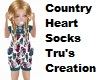 Country Heart Socks