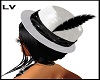 Fedora White Feather Hat