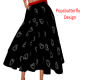 black with hearts skirt