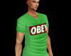 Obey green tee
