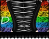 {D} Blk White Corset