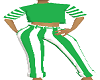Angs pants & top green