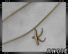 A: Choker "K" Gold