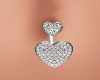 2 Heart Belly Ring