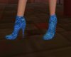 blue matted boots