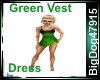 [BD] Green Vest Dress