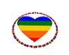 LGBT Heart Round Rug