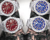 RED & BLUE ICED WATCH