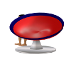 red bubble chair