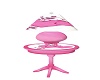 Pink Heart Lamp Table