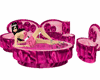 pink club couches+8poses