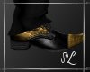 (SL)Blk/Gld Dress Shoe