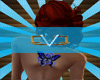 Blue Butterfly Rose Tat
