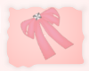 A: Pink bow earrings