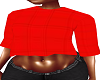red sleeved top