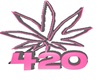 NEON PINK 420 WEED QUEEN