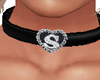 S Diamond Heart Collar