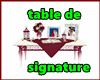table de signature