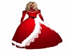 red xmas ball gown