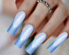 Sky Blue French Nails