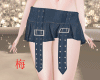 梅 navy mini skirt
