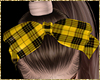 Yellow tartan bow