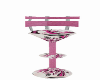 Pink Flower Bar Chairs