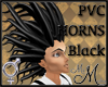 MM~ Black PVC HORNS