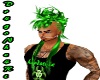 Green Hardstyle hair